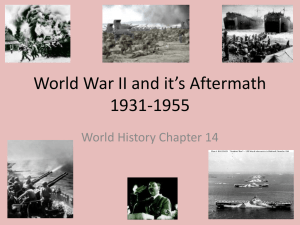 World War II and its Aftermath 1931-1955