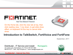 Fortivoice Phone system_Presentation_Sept2011_r2