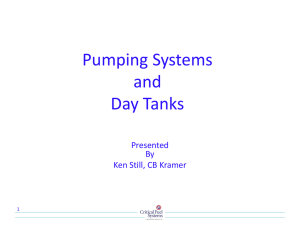 Pumps and Day Tanks - Critical Fuel Systems