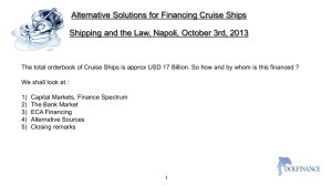 Finance for the Cruise Industry