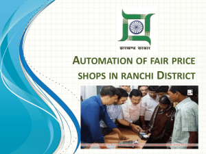 Automation of Fair Price Shops in Ranchi District