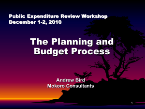 Analysis of Planning Budget Process in Zambia