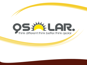 Presentation Qsolar Limited February 2014