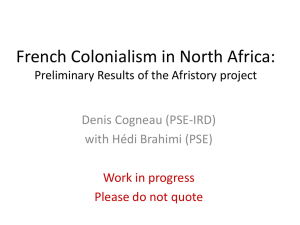 Public Finance and investment in the French colonial Empire