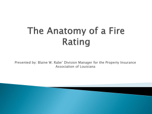 The Fire Suppression Rating Schedule