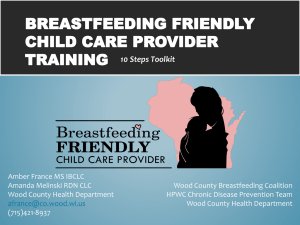 Breastfeeding Friendly Child Care Center Training