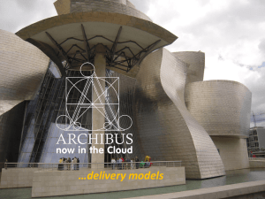 ARCHIBUS Delivery models - Extranet ASC-HS