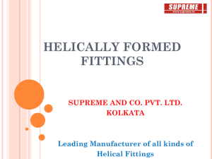 HELICALLY FORMED FITTINGS