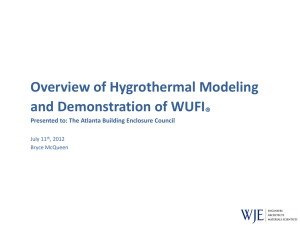 WUFI Presentation - BEC