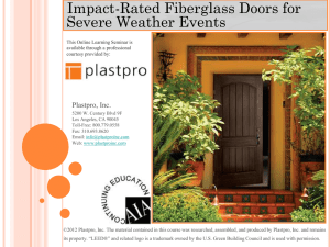 Impact Rated Fiberglass Doors for Severe Weather Events