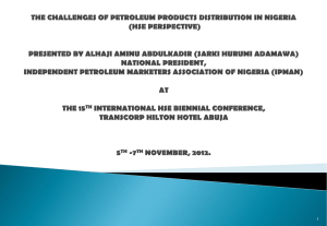 IPMAN (HSE) Presentation - Oil & Gas HSE Conference