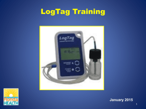 Setting Up and Using the Log Tag TRED 30-7