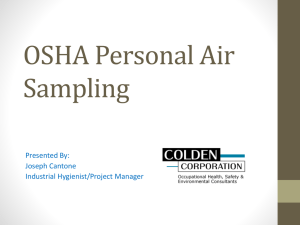 OSHA Personal Air Sampling