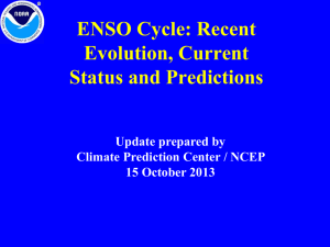 NOAA ENSO Forecast