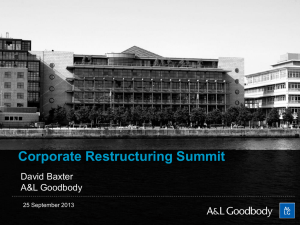 New & forthcoming legislation - Corporate Restructuring Summit