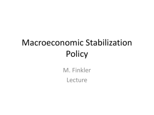 Macroeconomic Stabilization Policy