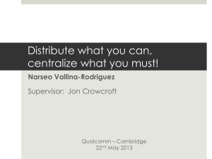 Distribute what you can, centralize what you must