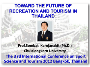 toward the future of recreation and tourism in thailand