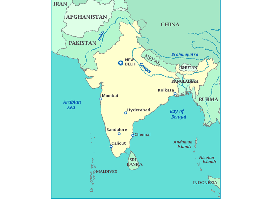 Файл:India rivers and lakes map.svg - Википедия