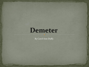 Demeter by Carol Ann Duffy