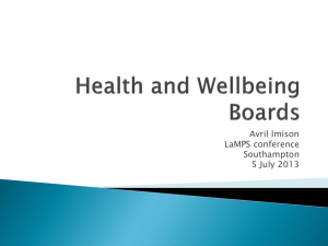 Health and Wellbeing Boards