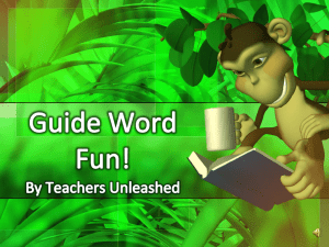 Guide Words - North Allegheny School District