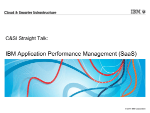 IBM Application Performance Management (SaaS)