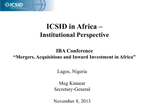 ICSID in Africa - IBA Lagos Conference 2013