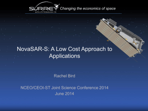 NovaSAR Mission and Applications - NCEO