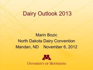 Dairy Outlook 2013