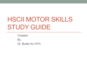 HSCII Motor Skills EOC Study Guide