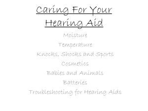 Caring For Your Hearing Aid