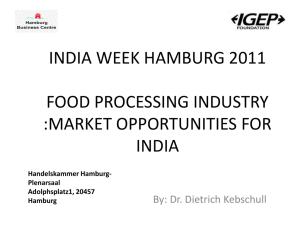 Food Processing: Market Opportunities For India