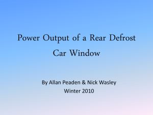 Power Output of a Rear Defrost Window
