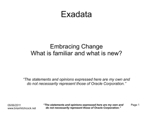 Exadata — Embracing Change