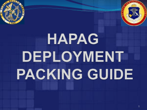 HAPAG DEPLOYMENT TO GO BAG - Health Services Officer Category