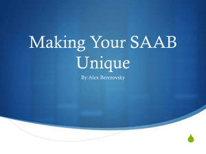 Making Your SAAB unique - The Saab Club of Canada