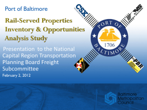 Port of Baltimore Rail Access Study