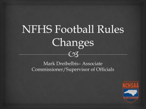2014 NFHS Football Rules Changes