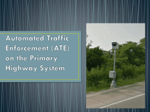 Automated Traffic Enforcement on the Primary Highway System