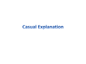 Causal Explanation