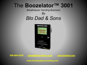 The Boozelator™ 3001 - Breathalyzer Vending Machine Business