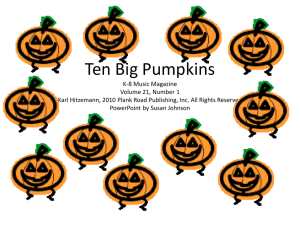 Ten Big Pumpkins - Bulletin Boards for the Music Classroom