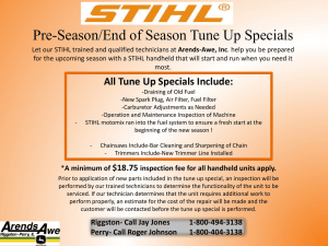 All Tune Up Specials Include - Arends