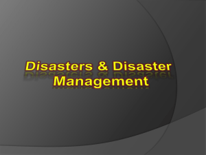 Disaster and Disaster Management(1)