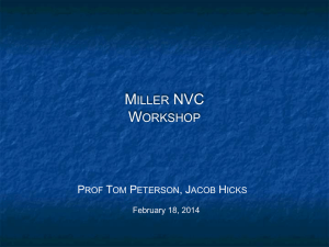 NVC Workshop Slidedeck - Miller New Venture Challenge