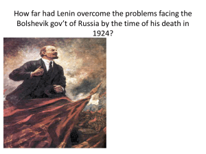 Lenin essay on problem faced by bolshevik