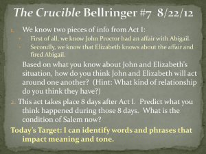 Crucible Bellringer #7 8/22/12