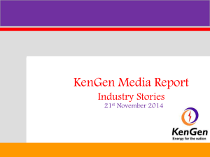 KenGen Media Report 21st November 2014