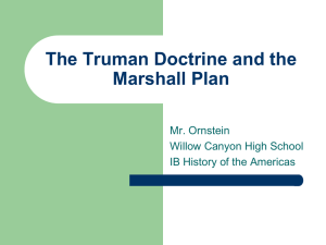 The Truman Doctrine and the Marshall Plan ppt
